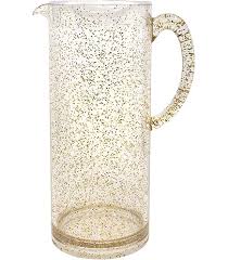 60OZ GOLD GLITTER PITCHER W/LID