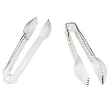 8.5" SERVING TONGS, CLEAR