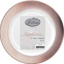 12" ROSE GOLD PLATE CHARGER