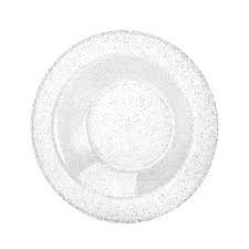 14OZ CLEAR/SILVER GLITTER BOWL