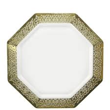 LACETAGON 9.25" POLISHED GOLD PLATE