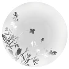 CONTEMPORARY 10.5" PLATE, SILVER WILDFLOWER