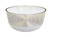 24OZ CLEAR BOWL W/GEOPRISM DESIGN