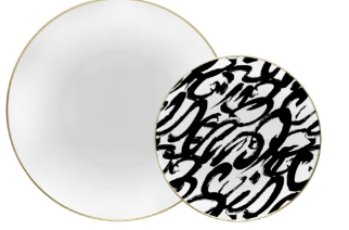 ABSTRAX COMBO PLATE ROUND (35376) - CLEAR