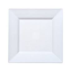8" SQUARE PLATE, PEARL