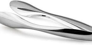 8.5" SERVING TONGS, POLISHED SILVER