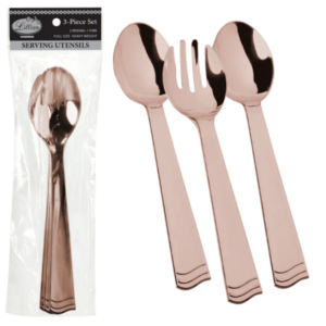 ROSE GOLD SERVING SET (2 SPOONS, 1 FORK
