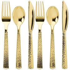 LILLIAN PEBBLED COMBO CULTERY (37386) - GOLD