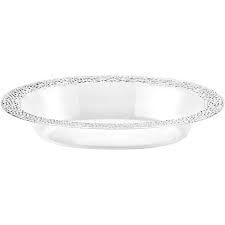 15OZ OVAL PEBBLED BOWL, CLEAR