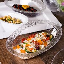 32OZ OVAL PEBBLED BOWL, CLEAR