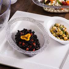 48OZ OVAL PEBBLED BOWL, CLEAR