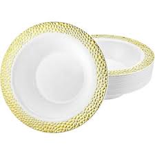 GOLD PEBBLED 14OZ BOWL