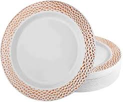 ROSE GOLD PEBBLED 9" PLATE