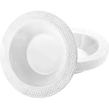 WHITE PEBBLED 14OZ BOWL