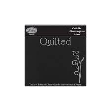LILLIAN QUILTED DINNER NAPKIN  (39022)- BLACK