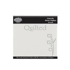 LILLIAN QUILTED DINNER NAPKIN  (39025) - WHITE