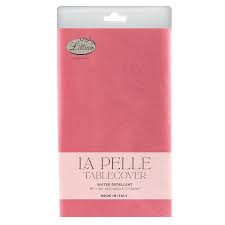 59" X 102" LILLIAN WATER REPELLENT LA PELLE TABLECOVER "(39207)  - PINK