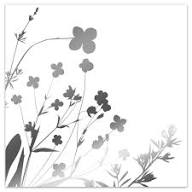 SILVER WILDFLOWER LUNCHEON NAPKIN