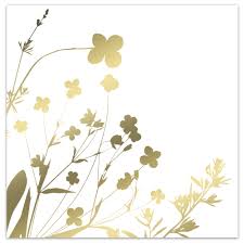 GOLD WILDFLOWER LUNCHEON NAPKIN