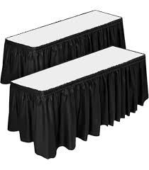 29" X 14" TABLESKIRT (52010)  - BLACK