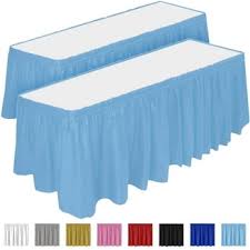 29" X 14" TABLESKIRT (52011)  - LIGHT BLUE