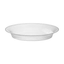 16" X 11" OVAL RIDGED BOWL (60330)  - CLEAR