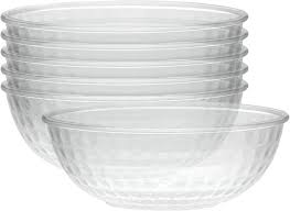 12 OZ PIXEL DESIGN BOWL (60350) 6CT - CLEAR