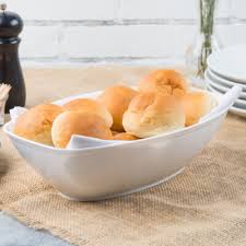 WHITE OVAL LUAU BOWL