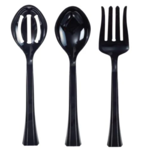 BLACK SERVING SET (1F; 1SP; 1SLT)