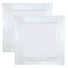 SQUARE PEBBLED 12" CLEAR TRAY