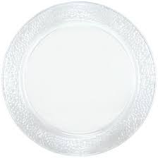 ROUND PEBBLED 13 1/2" CLEAR TRAY