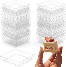 CLEAR MINI SQUARE DISH, 2OZ