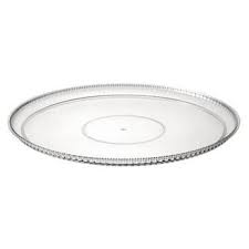12" ROUND RIDGED TRAY, ASSORTED JEWEL TINTS