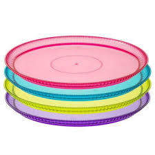 12" ROUND PIXEL TRAY, ASSORTED JEWEL TINTS