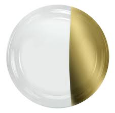 HANNA K 10.25" CLEAR/GOLD PLATE