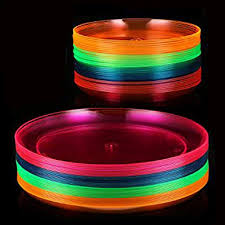 9" ASSORTED NEON  PLATE