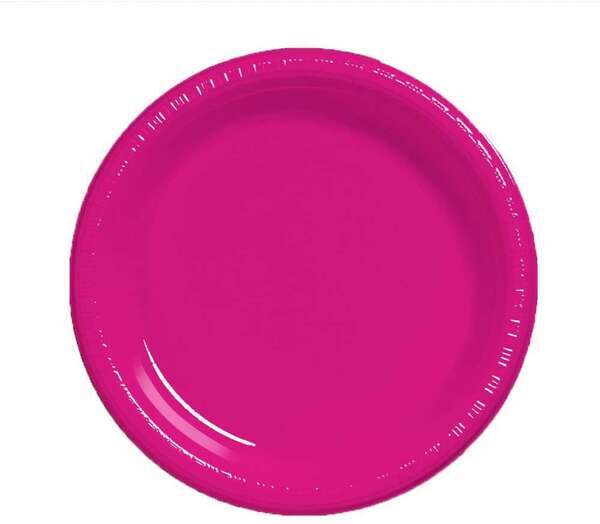 9" HOT PINK PLATE
