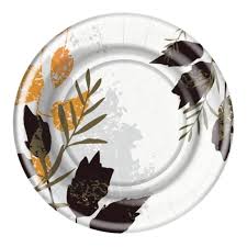 8.5" LEAFY CANOPY DESIGN PAPER PLATES