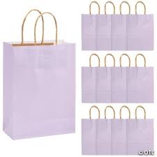 #3 LILAC PAPER BAG W/HANDLE 12CT LG (88-2313-3)