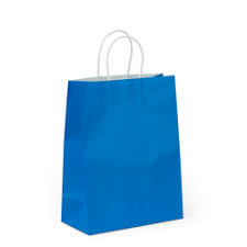 #17 BLUE PAPER BAG W/HANDLE 12CT XSMALL (88-2313)