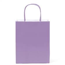 #3 LILAC PAPER BAG W/HANDLE 12CT XSMALL (88-2313)
