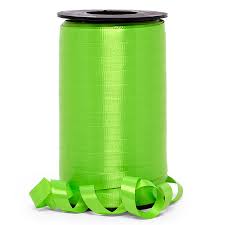 CRIMPED CURLING RIBBON 250YDS NEON GREEN