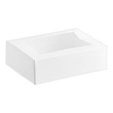 8" X 5" X 3" WHITE CAKE BOX W/WINDOW (CWW-11)