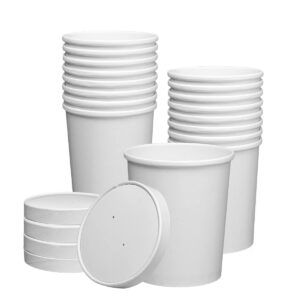 WHITE SOUP CUPS W/LID 32OZ