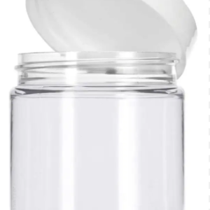 PET01 ROUND CLEAR PLASTIC JAR 200ML