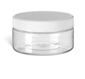 PET04 ROUND CLEAR PLASTIC JAR 80ML