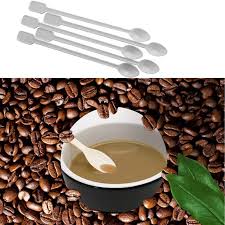 4" WHITE COFFEE SPOON STIRRER