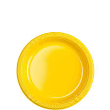7" DISPOSABLE YELLOW PLATES