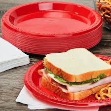 9" DISPOSABLE RED PLATES  (XS-29)