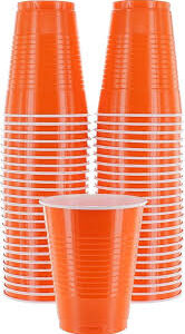 7OZ ORANGE DISPOSABLE CUPS